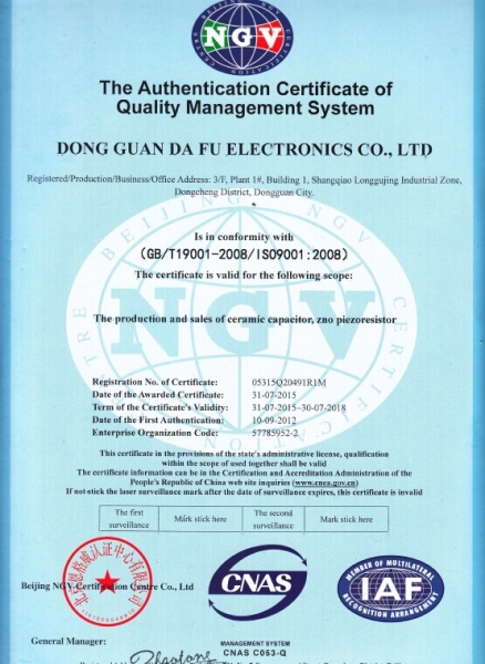 ISO9001:2008 質量管理體系